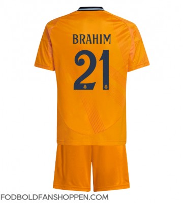 Real Madrid Brahim Diaz #21 Udebanetrøje Børn 2024-25 Kortærmet (+ Korte bukser)